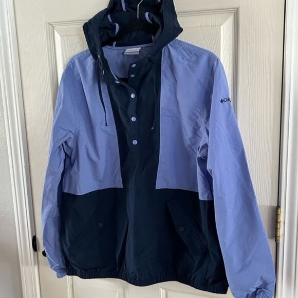 Columbia PFG Purple Pullover Windbreaker Sz Lg Outdoor Hiking - Picture 12 of 16